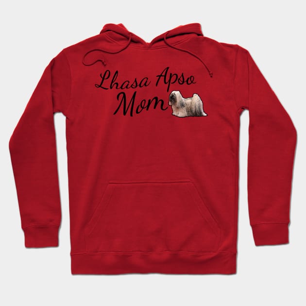 Lhasa Apso Dog Mom Hoodie by tribbledesign